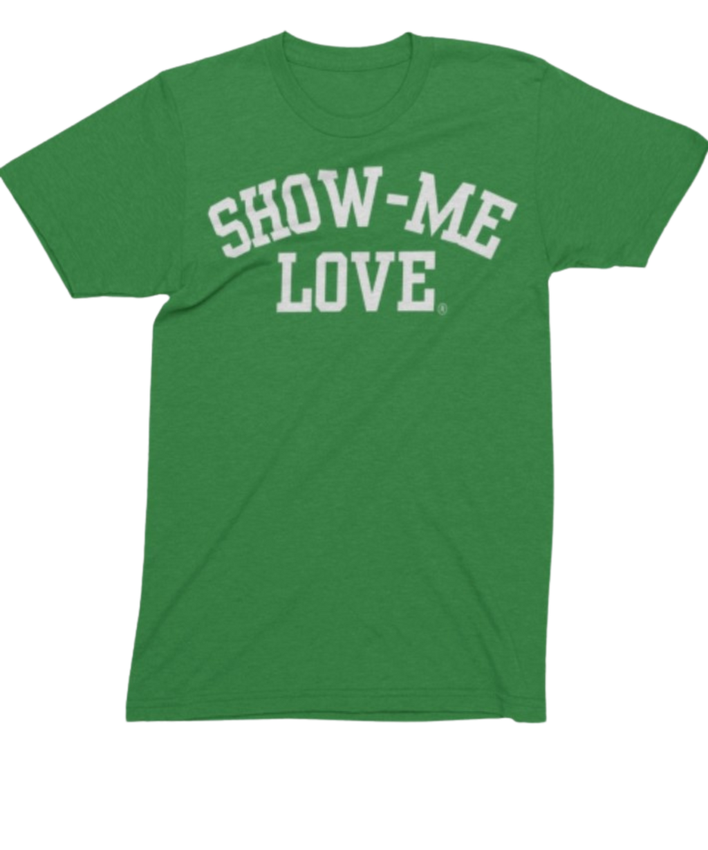 Show Me Love Green Line T-shirt - SHOW ME LOVE